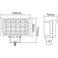 LED heavy duty werklamp / breedstraler 45watt 45W